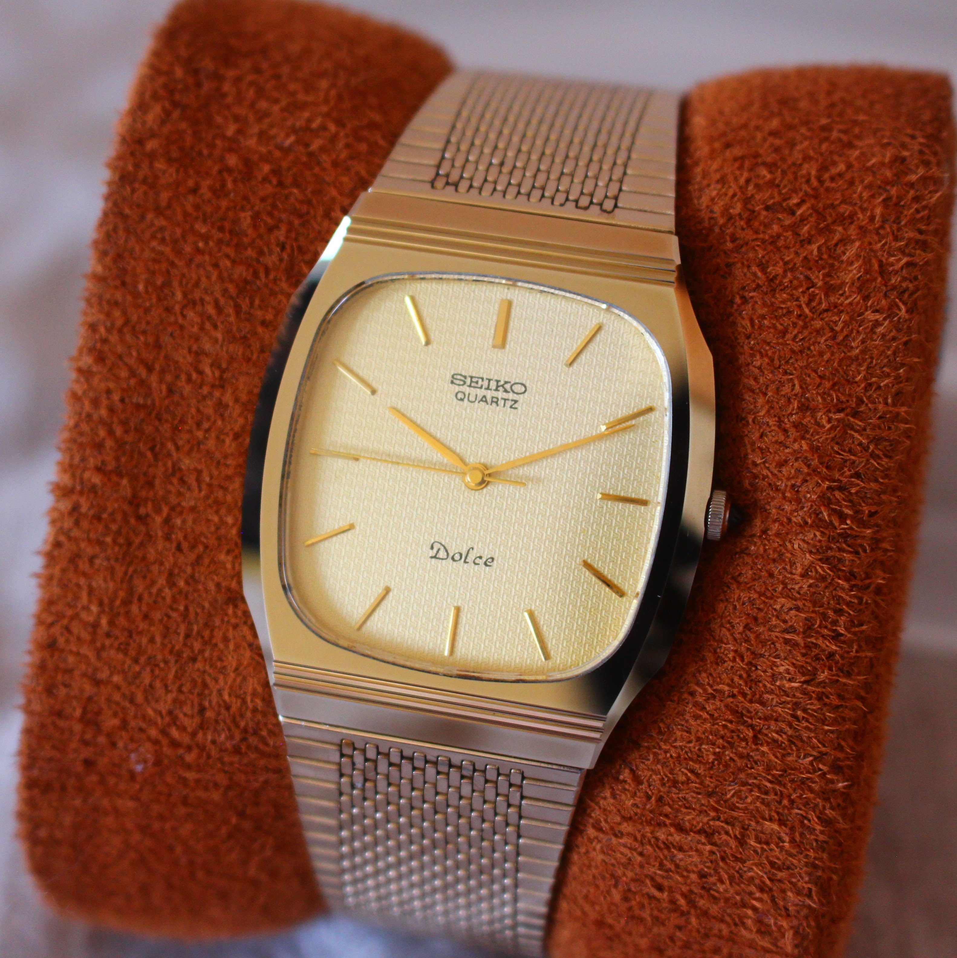 Vintage Seiko Dolce Tungsten Carbide Square Mens Watch