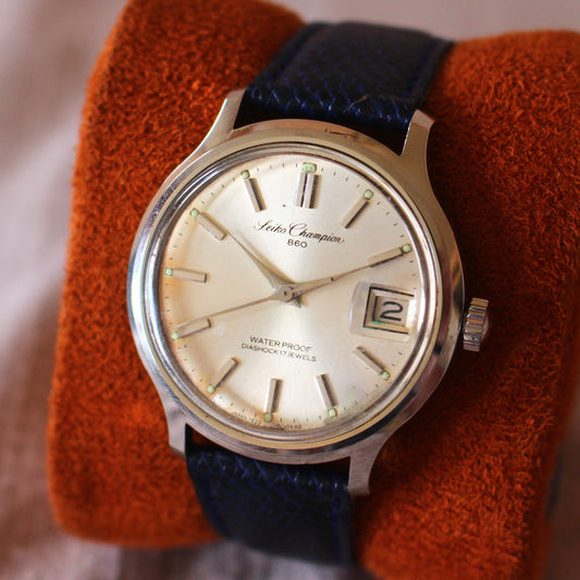 Vintage Seiko Champion 860 Manual Wind Watch Sunburst Dial - 1968 - 7622-8010