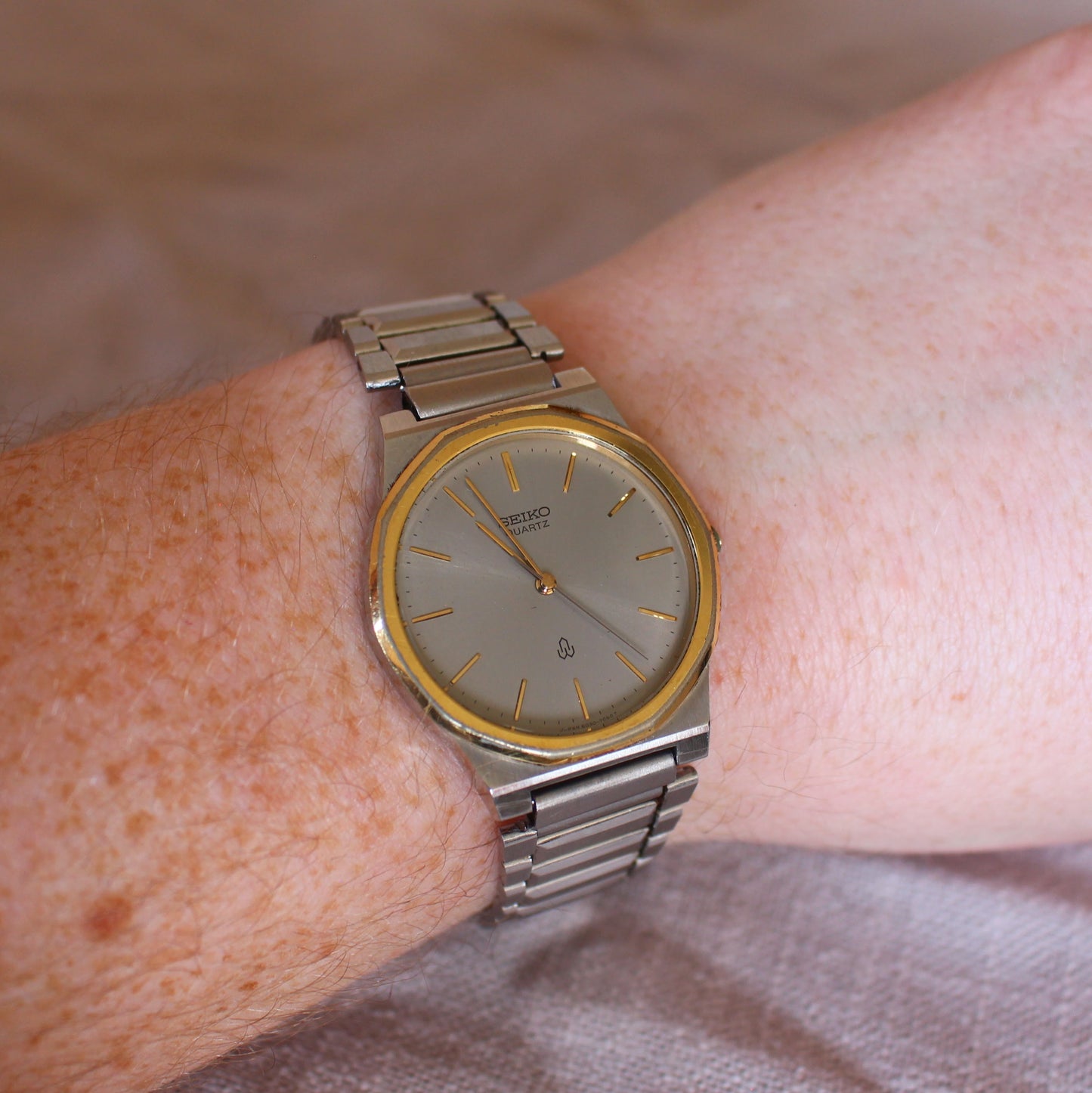 Vintage Seiko High Accuracy Quartz Two Tone Watch - 1990 - 6030-7060