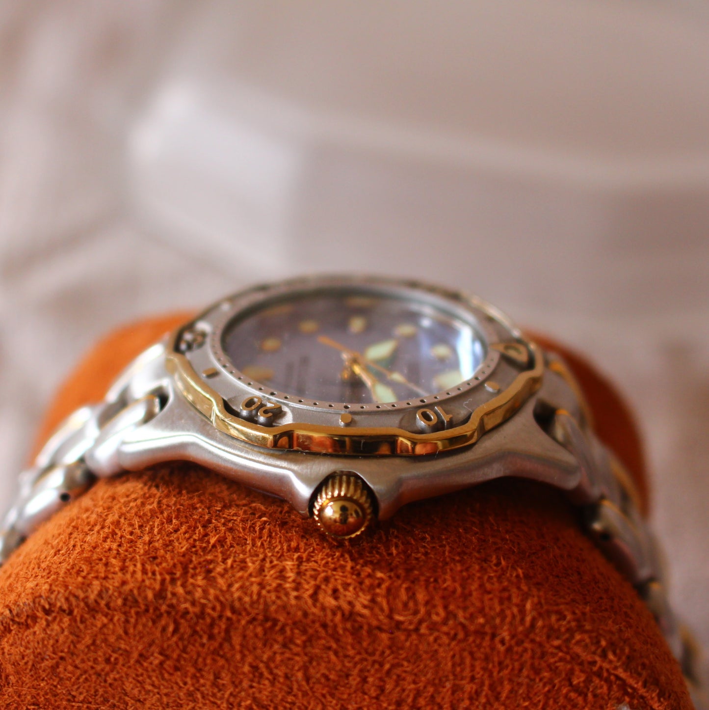 Seiko Scuba 200m MOP Dial Two Tone Dive Diver Watch - 2002 - 7N35-6030