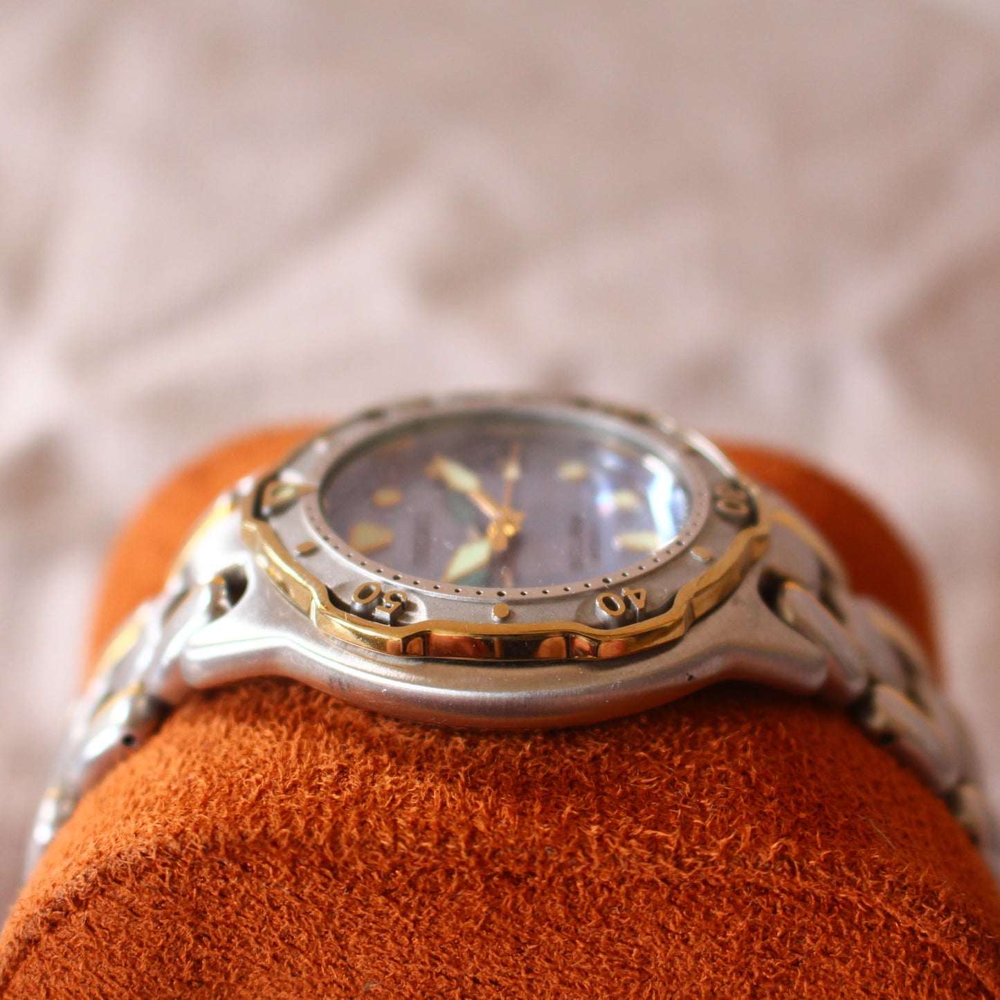 Seiko Scuba 200m MOP Dial Two Tone Dive Diver Watch - 2002 - 7N35-6030