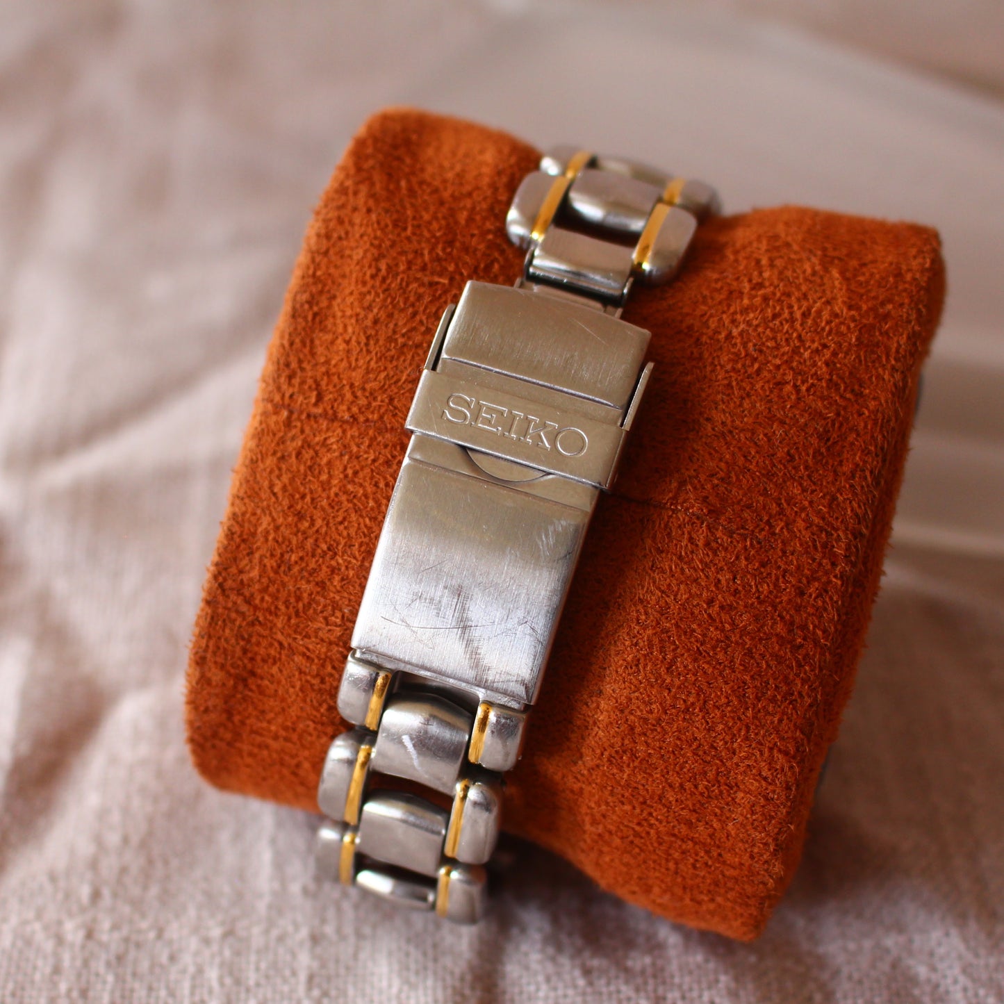 Seiko Scuba 200m MOP Dial Two Tone Dive Diver Watch - 2002 - 7N35-6030