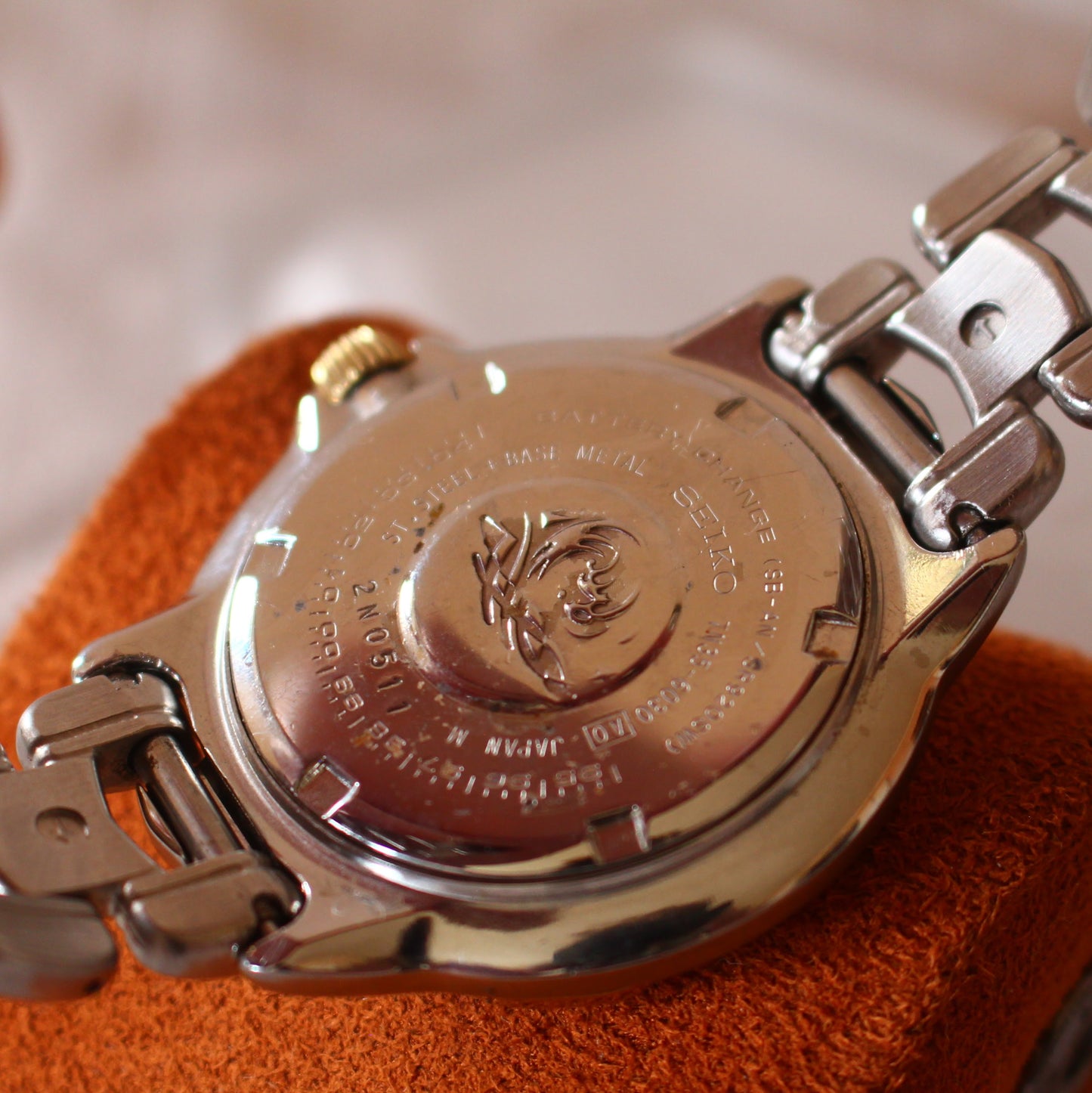 Seiko Scuba 200m MOP Dial Two Tone Dive Diver Watch - 2002 - 7N35-6030